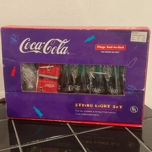 Coca-Cola String Light Set with Red and Black Bottles